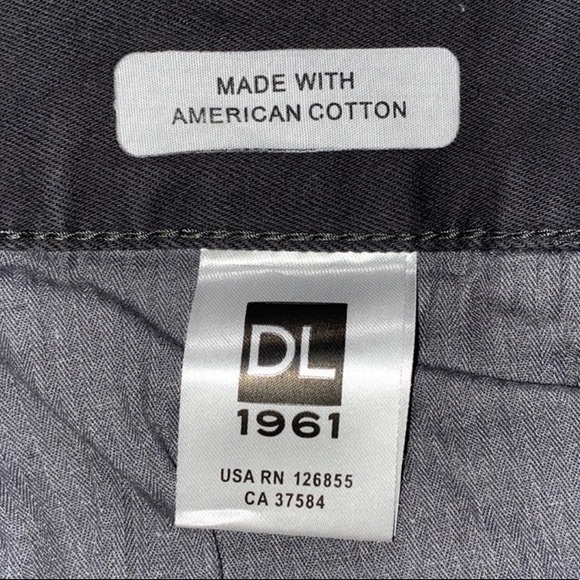 DL1961 Mid Rise Super Soft Dark Grey Jean Shorts - Picture 7 of 13